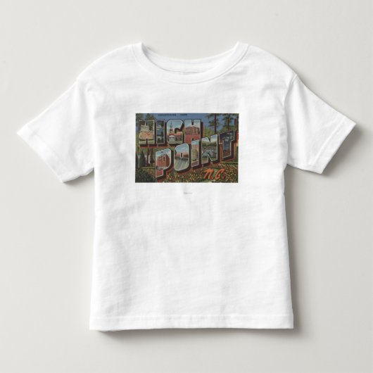 High Point, North Carolina - Large Letter Scenes Kinder Shirts (Voorkant)