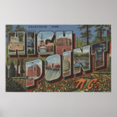 High Point, North Carolina - Large Letter Scenes Poster (Voorkant)