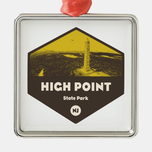 High Point State Park New Jersey Metalen Ornament (Voorkant)