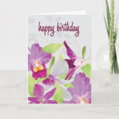 High Poly Orchid Verjaardag Kaart (Voorkant)