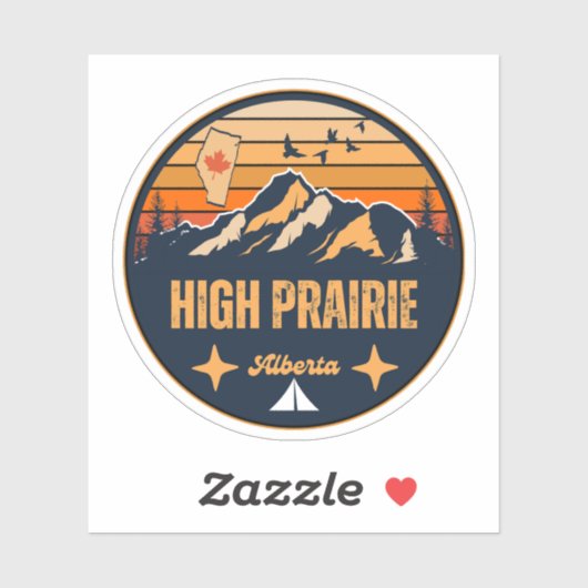 High Prairie, Alberta Sticker (Vel)