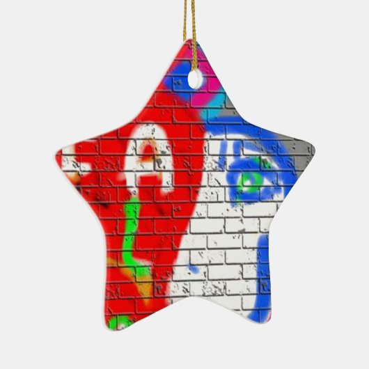 High Priestess Face Nooit alleen graffiti Art Keramisch Ornament (Rechts)