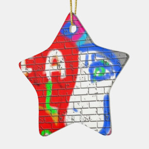 High Priestess Face Nooit alleen graffiti Art Keramisch Ornament