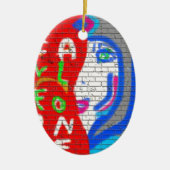 High Priestess Face Nooit alleen graffiti Art Keramisch Ornament (Voorkant)