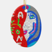 High Priestess Face Nooit alleen graffiti Art Keramisch Ornament (Achterkant)