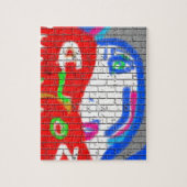 High Priestess Face Nooit alleen graffiti Art Legpuzzel (Verticaal)