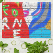 High Priestess Face Nooit alleen graffiti Art Theedoek (Gevouwen)