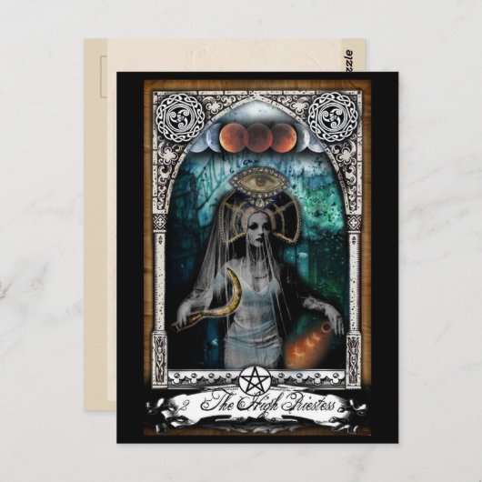 High Priestess Tarot Card Briefkaart (Voorkant / Achterkant)