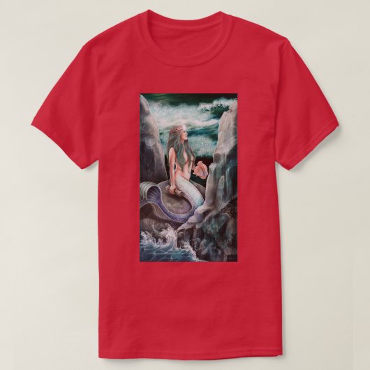 High Priestess Tarot Card Mermaid T-shirt (Design voorkant)