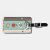 High Priestess tarot card moon crown pomegranate Bagagelabel (Voorkant horizontaal)