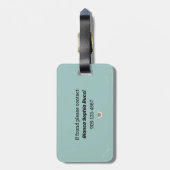 High Priestess tarot card moon crown pomegranate Bagagelabel (Achterkant verticaal)