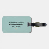 High Priestess tarot card moon crown pomegranate Bagagelabel (Achterkant horizontaal)