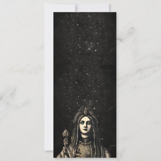 High Priestess Witch Halloween Party uitnodiging (Achterkant)