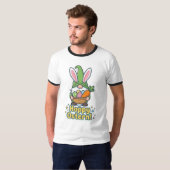 High-quality "Hoppy Easter" gnome illustration T-shirt (Voorkant volledig)