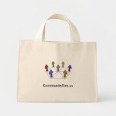 High Res commties_logo, CommunityTies.us Mini Tote Bag (Voorkant)