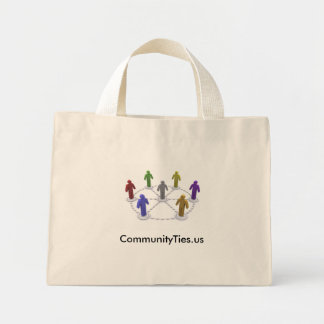 High Res commties_logo, CommunityTies.us Mini Tote Bag
