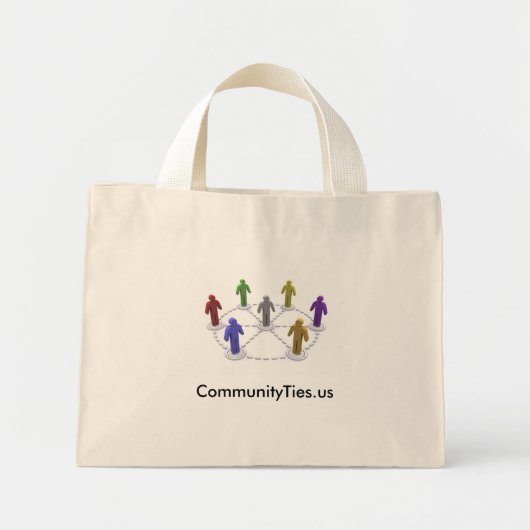 High Res commties_logo, CommunityTies.us Mini Tote Bag (Voorkant)