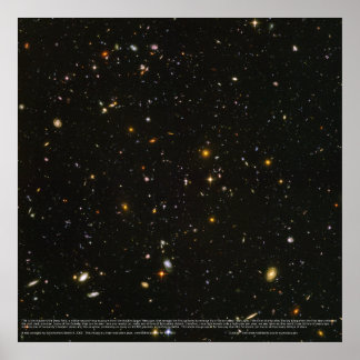 High-Res Hubble Ultra Deep Poster van het Gebied (