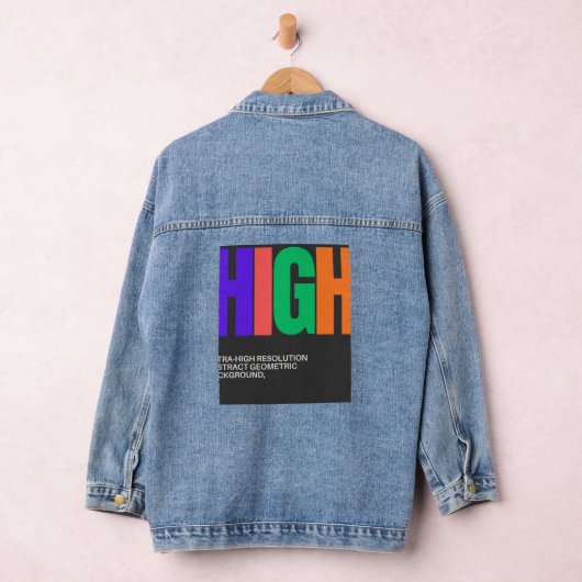 High-Resolution Abstract Art Denim Jacket (Hangar)