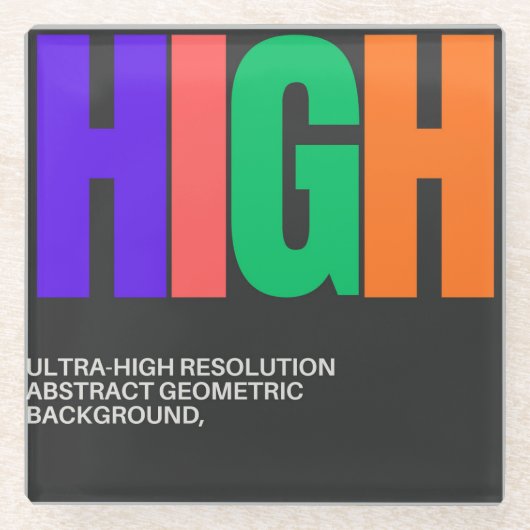 High-Resolution Abstract Art Glazen Onderzetter (Voorkant)