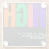 High-Resolution Abstract Art Glazen Onderzetter (Achterkant)