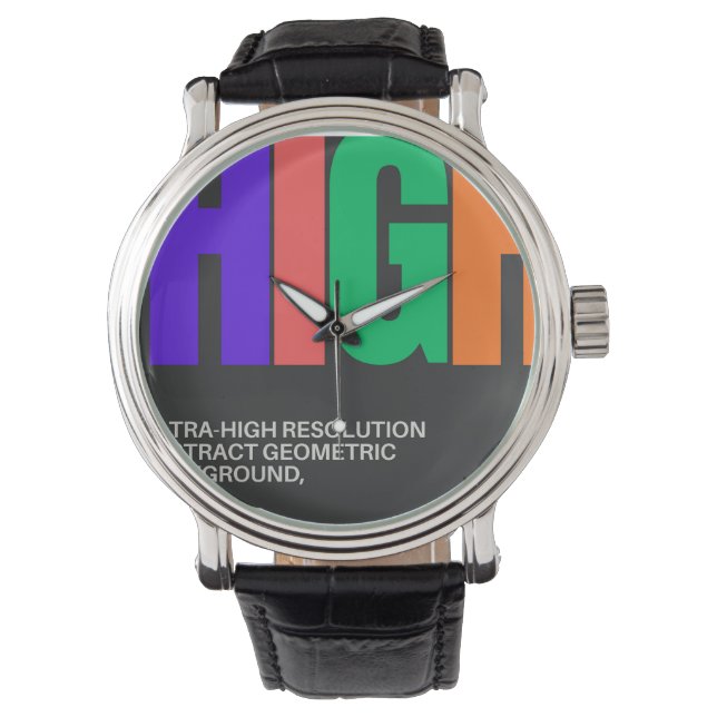 High-Resolution Abstract Art  Horloge (Voorkant)