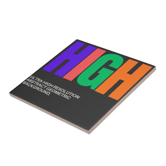 High-Resolution Abstract Art Tegeltje (Zijkant)