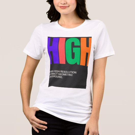 High-Resolution Abstract Art Tri-Blend Shirt (Voorkant)