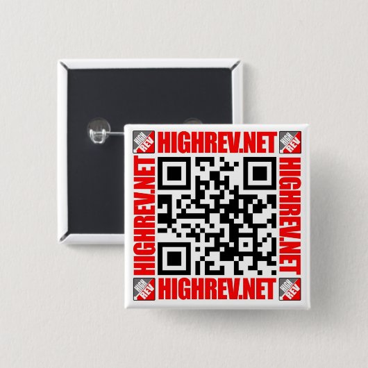 High Rev QR Code Button (Voorkant /achterkant)
