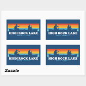 High Rock Lake North Carolina Canoe Rechthoekige Sticker (Vel)