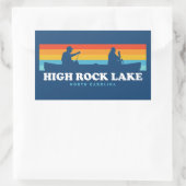 High Rock Lake North Carolina Canoe Rechthoekige Sticker (Tas)