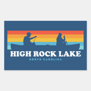 High Rock Lake North Carolina Canoe Rechthoekige Sticker
