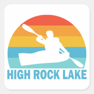 High Rock Lake North Carolina Kayak Vierkante Sticker