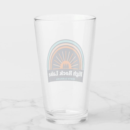 High Rock Lake North Carolina Rainbow Glas (Achterkant)