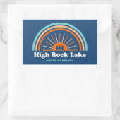 High Rock Lake North Carolina Rainbow Rechthoekige Sticker (Tas)