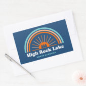 High Rock Lake North Carolina Rainbow Rechthoekige Sticker (Envelop)