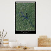 High Rock Lake North Carolina Satellite Poster Map (Keuken)