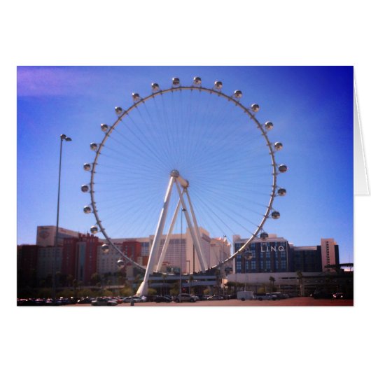 High Roller Ferris Wheel Las Vegas #2 Kaart (Voorkant Horizontaal)