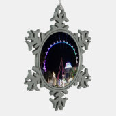 High Roller Ferris Wheel Las Vegas #3 Tin Sneeuwvlok Ornament (Links)