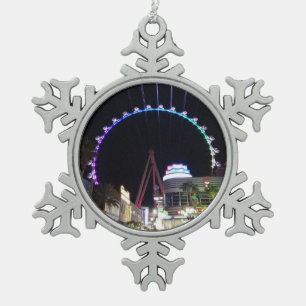 High Roller Ferris Wheel Las Vegas #3 Tin Sneeuwvlok Ornament