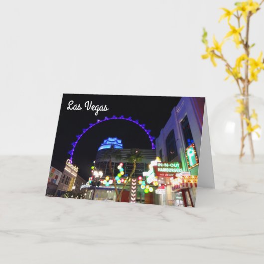 High Roller Ferris Wheel Las Vegas #5 Kaart (Gele Bloem)