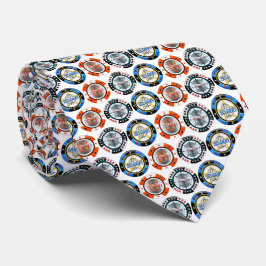 High Roller Poker Chips White Stropdas