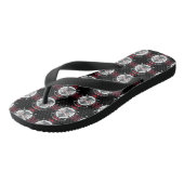 High Rollers Black & Red $10.000. Casino Chip Teenslippers (Schuin)