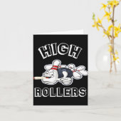 High Rollers Matching Bowling T Shirt  Kaart (Gele Bloem)