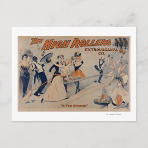 High RollersBowling Party Theater Poster Uitnodiging Briefkaart