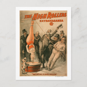 High RollersDunking Woman in Beer Poster Briefkaart