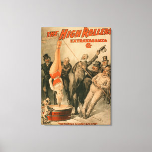 High RollersDunking Woman in Beer Poster Canvas Afdruk
