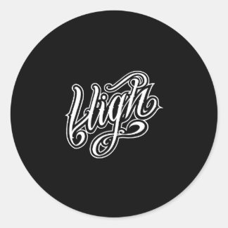 High - ronde sticker