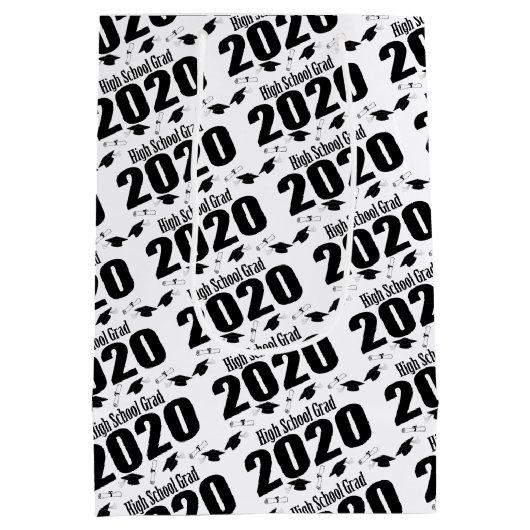 High School Afstudeerder 2020 Afstuderen Gift Bag  Medium Cadeauzakje (Achterkant)