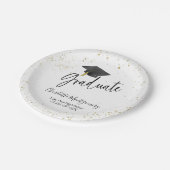 High School Afstudeerder Party Modern Splash Glitt Papieren Bordje (Gekanteld)